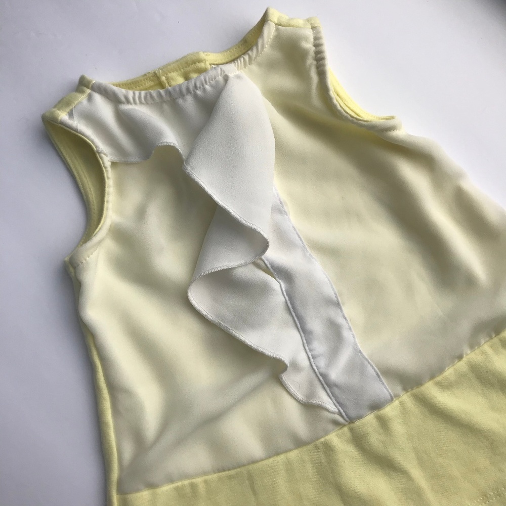 18Month Top, Yellow Girl's Dress Top, Toddler Tank